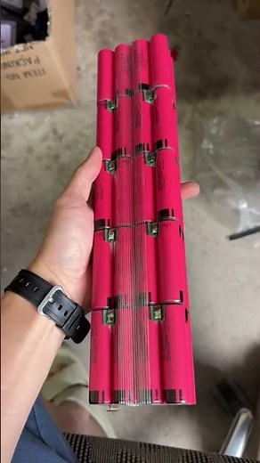 40个拆机三洋NCR18650GA焊成这样花了3小时，真费劲 #动力电池 #锂电池