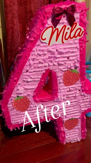DIY Piñata decoration 🎀🍓 #easydiy #piñata #partyplanning #cricut