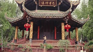 Qingyang Palace Taoist Temple, Taoism, famous tourist attraction in Chengdu, China