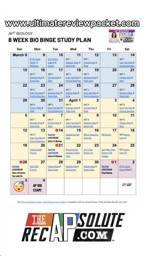 #APBIO 8 Week Study Plan #apexam