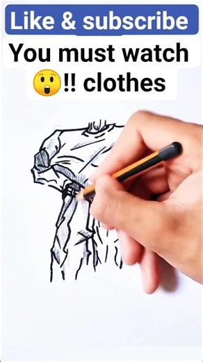 clothes drawing tutorial easy ✨ #howtodraw #easydrawing