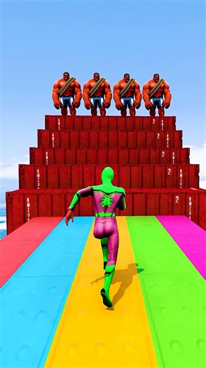 GTA 5 Epic Water Ragdolls | Spider-Man Jumps / Fails ep.18239 #shorts