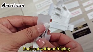 60-500pcs Custom Satin Sewing Labels|Personalized Sew On Name Tags|Customized Tags for Handmade Items|Personalized Fabric Label for Knitting, Quilting and Crafts| White with Black Print-1x6cm