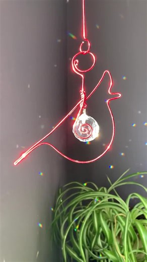 DIY Cardinal Suncatcher Kit: Wire Art & Crystal Rainbow Maker - Etsy