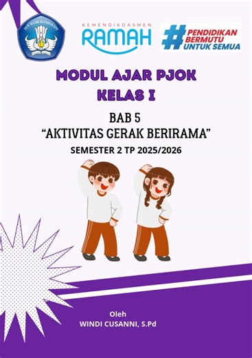 MODUL AJAR DEEP LEARNING PJOK KELAS 1 BAB 5 Tentang