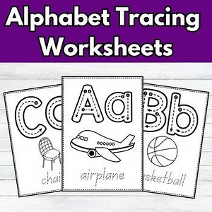 Alphabet  Tracing Worksheets | Preschool & Kindergarten