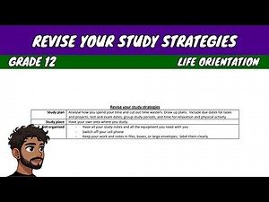 Revise Your Study Strategies | LO Term 1 Grade 12