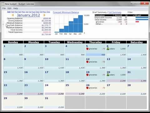 Budget Calendar Tutorial