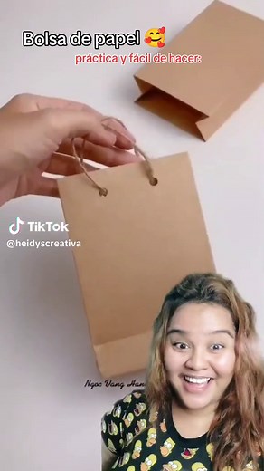 Elaboración de bolsa de papel😍 como elaborar bolsas de papel ✨ #diy #aprendeyemprende #manualidades #heidyscreativa #reaccionar