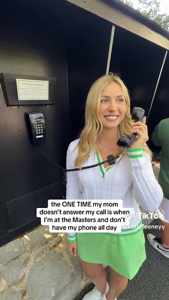 She always answers 😭 #themasters #masters #golf #golftournament | Golf