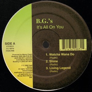 B.G.'s - It's All On You
