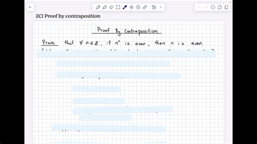 Exercise 2C Proof by contraposition and contradiction