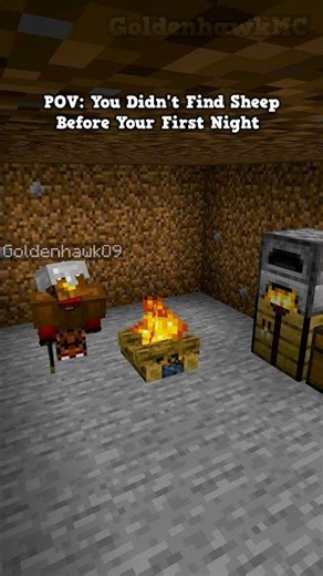 First Night in Minecraft #minecraft #minecraftshorts #gaming