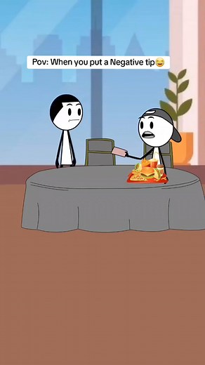 1.7M views · 42K reactions | Pov: When you put a Negative tip. #animation #funnyvideo #comedy #reels #relatable #rasturant #Server #customerservice #waiter #funny | Tony Animation | Facebook