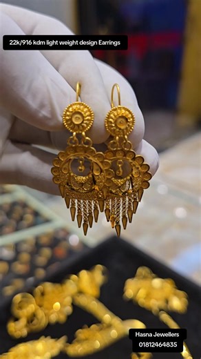 22k/916 KDM Lightweight Gold Earrings