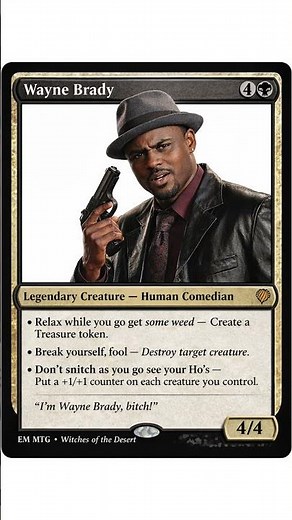 Wayne Brady as a 4/4 Legendary Creature?! MTG Meme Card Goes OFF