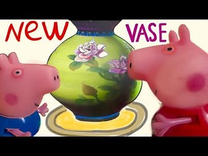 Best Peppa Pig Toy - George's New Vase - Learning Videos for Kids