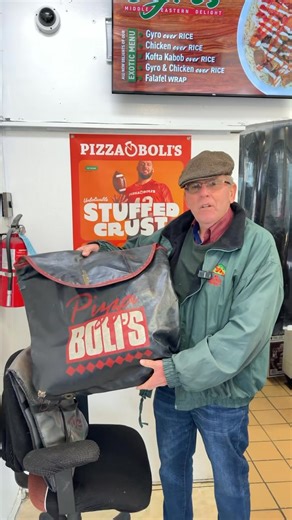 40 years of Pizza Boli’s and Bill has been with us for the most of them! Bill came on down to the VERY FIRST Pizza Boli’s to share some old merch with everyone! He still uses the pizza carry out bag today when he picks up his orders from the Mt. Washington location! 🍕🤩 40 years ago, the first Pizza Boli’s oven turned on, and we have grown to 87 locations and counting! 📍5271 Falls Rd, Baltimore MD 21209 #pizzabolis #dmvfoodie #baltimorefoodie #timecapsule #baltimoremd | Pizza Boli's