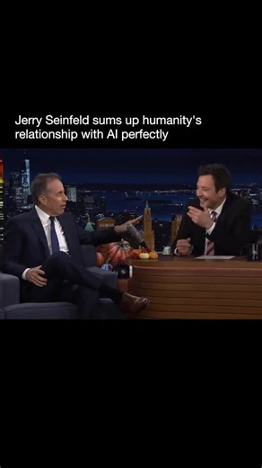 Artificial Intelligence | ChatGPT | Technology on Instagram: "Jerry Seinfeld nails humanity’s paradoxical relationship with AI in one line. We’re smart enough to invent AI, dumb enough to need it, and so stupid we can’t figure out if we did the right thing. What do you think about Seinfeld’s take? 🤔💬 Join the fastest growing AI community on IG @longliveai 🎥: The Tonight Show Starring Jimmy Fallon #ai #artificialintelligence #comedy #jerryseinfeld"