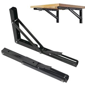 [Hot Item] Industrial Strength 8-20 Inch Collapsible Shelf Table Folding Brackets for Workbench Support