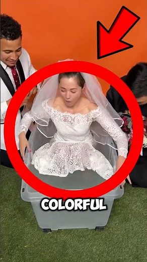 💖🌈 What Happens When Newlyweds Mix All the Colors on a Wedding Dress?