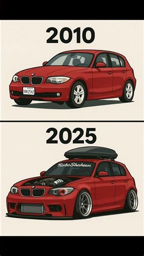 BMW 118i — Evolution Through Time ⏳🚗#shorts #youtubeshorts #viral #trending #carshorts #cartoon #jdm