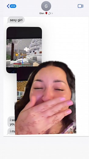 He made us a minecraft snow lodge while I was gone😭