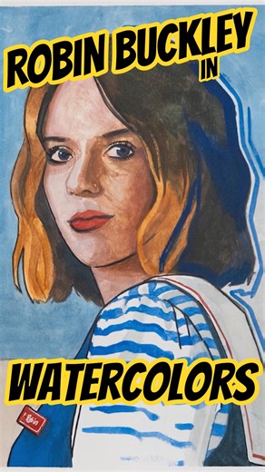 Robin Buckley from Stranger Things in Watercolor (Short)