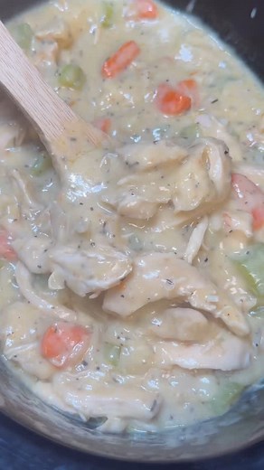 And just like that, dinner’s ready! 🍲 Nothing beats a crockpot dinner, and this one is easy as can be! No hassle, no standing over the stovetop, and just a few ingredients you might already have on hand. Continue reading or click the 🔗 in our bio for the recipe! Ingredients: 4 skinless, boneless chicken breast halves 2 tablespoons butter 2 (10.5 ounce) cans condensed cream of chicken soup 1 medium onion, finely diced 1 (10 ounce) package refrigerated biscuit dough 2 cups water, or as needed to