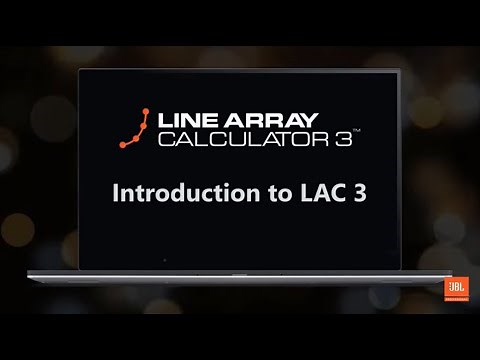 JBL Pro Line Array Calculator 3 Training Series: Introduction
