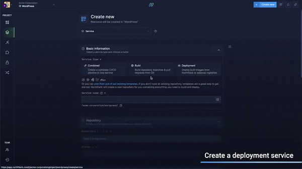 Deploy Wordpress with MySQL and Volumes on Northflank