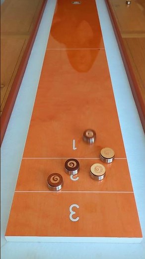 Testing the brand New Masters Table Shuffleboard!