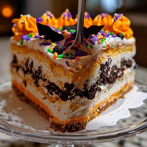 Halloween Icebox Cake No-bake, no-fuss, and all the Halloween fun you need! This creamy, layered dessert is filled with crunchy cookies, whipped cream, and spooky sprinkles. It’s the perfect sweet treat to make ahead for your Halloween party or family movie night. Ingredients 2 cups heavy whipping cream ½ cup powdered sugar 1 tsp vanilla extract 1 (14 oz) package Halloween Oreos or regular Oreos 1 (14 oz) box golden Oreos or vanilla sandwich cookies 1 (8 oz) tub whipped topping (optional, for ex