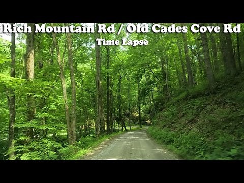 Rich Mountain Rd / Old Cades Cove Rd (Smoky Mountains) Drive Time Lapse 4K