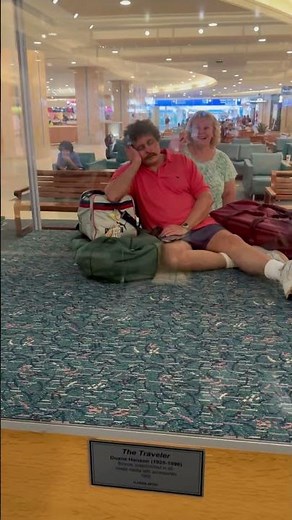 THE TRAVELER” Realistic Statue Art Orlando International Airport.