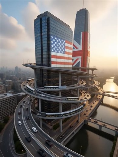 USA 🇺🇸 & UK 🇬🇧 Futuristic Mega City | Mind-Blowing Drone View #Shorts