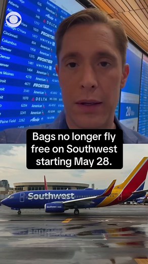 After more than 50 years, Southwest Airlines’ “bags fly free” policy is finally coming to an end — and today is the last day before the new policy takes effect. Here’s what to know about the new bag fees. https://cbsn.ws/3T0KvZr | CBS News