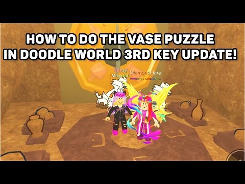 How to do the vase puzzle with Erika for the Doodle World third key new update! Find all vases