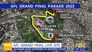 11K views · 98 reactions | AFL players will be back on dry land for the grand final parade this month, securing a new centrepiece - a massive LIVE SITE with a 360-degree stage. #9News | WATCH LIVE 6pm | 9 News Melbourne | Facebook