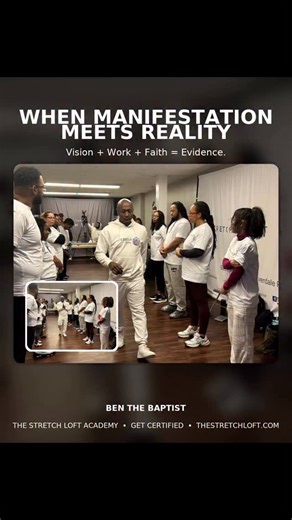 Four years ago, I wrote the vision down: Build a Stretch Academy. Train and certify practitioners from all over the world. 🌍 This past weekend… I walked into Cohort 16. This is what manifestation looks like in real life. Not vibes. Not wishing. It’s discipline, reps, leadership, and faith—every single time the doors open. You’re watching the behind-the-scenes of our 3-Day Certification Weekend: the preparation… the pressure… the breakthroughs… the healing… the moments that remind me: I’m not ju