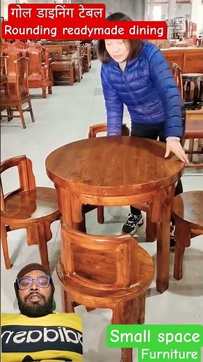 Perfect Round Dining Table 🔥 | Smart small space furniture | #viral
