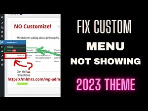 Menu missing in twenty twenty three wordpress theme: How to fix it