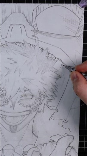 DRAWING Sketch Dabi 🔥 / My Hero Academia / #shorts #drawing #mha #anime