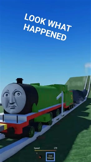 Henry loses control on a steep Roblox slope — even Thomas would panic seeing this mess! 8 #shorts