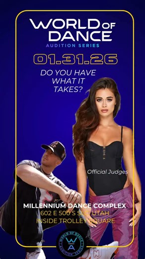 ITS TME‼️ @worldofdance Audition Series 📍 @mdcslc Saturday, January 31st 12noon Check In #audition #wod #millennium #dance | Millennium Dance Complex Salt Lake City