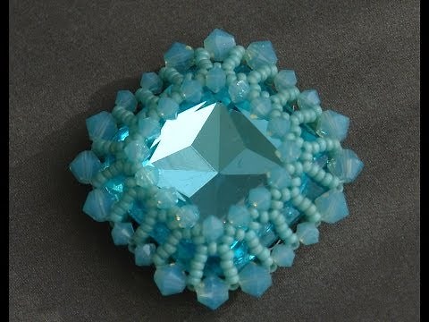 Sidonia's handmade jewelry - How to bezel a 23mm Swarovski square cabochon