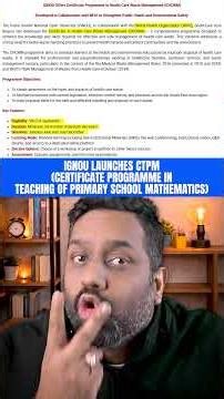 IGNOU CHCWM admission 2026 | IGNOU Certificate in Health Care Waste Management Admission