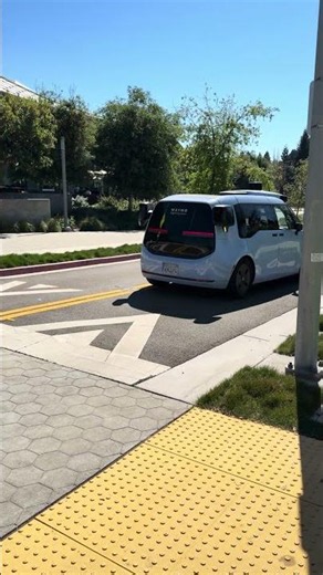 Driverless taxi the WAYMO at Google headquarters , Mountain View, California