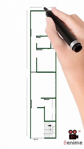 16x55 House Plan: Ideal 1000 Square Feet Design