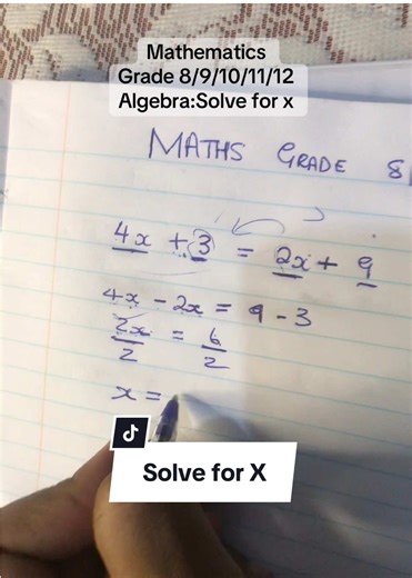 Mastering Algebra: How to Solve for X in Grade 8